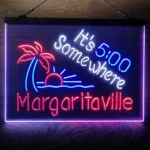 Beach Coastal Neon Sign It 500 Somewhere Margaritaville 3 Color 1