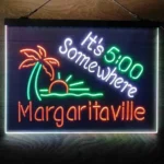 Beach Coastal Neon Sign It 500 Somewhere Margaritaville 3 Color 1