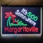 Beach Coastal Neon Sign It 500 Somewhere Margaritaville 3 Color 1
