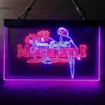 Beach Coastal Neon Sign Margaritaville Jimmy Buffett Parrot 1