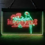 Beach Coastal Neon Sign Margaritaville Jimmy Buffett Parrot 1