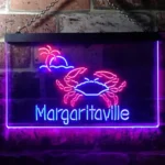 Beach Coastal Neon Sign Margaritaville Shore Crab 1