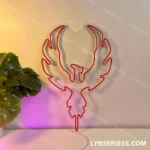 Beach Coastal Neon Sign Phoenix Bird Art 1