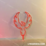Beach Coastal Neon Sign Phoenix Bird Art 1