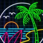 Beach Coastal Neon Sign Summer Vacation Led 1