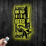 Beer Bar Metal Sign Always On Tap Cold Beer Enjoy Every Moment 1