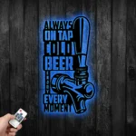 Beer Bar Metal Sign Always On Tap Cold Beer Enjoy Every Moment 1
