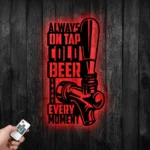 Beer Bar Metal Sign Always On Tap Cold Beer Enjoy Every Moment 1