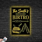 Beer Bar Metal Sign Custom Backyard Bbq 1