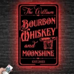 Beer Bar Metal Sign Custom Premium Bourbon 1