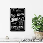 Beer Bar Metal Sign Custom Premium Bourbon 1