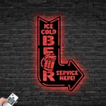 Beer Bar Metal Sign Ice Cold Beer Served Here 1