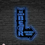 Beer Bar Metal Sign Ice Cold Beer Served Here 1