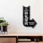 Beer Bar Metal Sign Ice Cold Beer Served Here 1