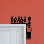 Beer Bar Metal Sign Karlskrone Tap Handle 1