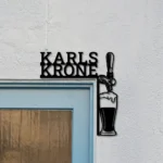 Beer Bar Metal Sign Karlskrone Tap Handle 1