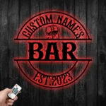 Beer Bar Metal Sign Personalized Bourbon Bar Name 1