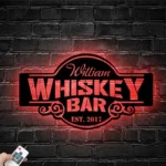 Beer Bar Metal Sign Personalized Bourbon Cocktail Drinking Shop Name 1