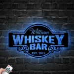 Beer Bar Metal Sign Personalized Bourbon Cocktail Drinking Shop Name 1