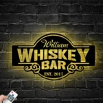 Beer Bar Metal Sign Personalized Bourbon Cocktail Drinking Shop Name 1