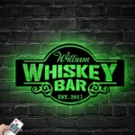 Beer Bar Metal Sign Personalized Bourbon Cocktail Drinking Shop Name 1
