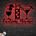 Beer Bar Metal Sign Personalized Coffee Bar Name 1