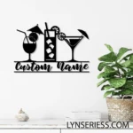 Beer Bar Metal Sign Personalized Coffee Bar Name 1