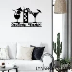 Beer Bar Metal Sign Personalized Coffee Bar Name 1