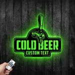 Beer Bar Metal Sign Personalized Cold Bar Name 1