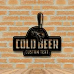 Beer Bar Metal Sign Personalized Cold Bar Name 1