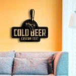 Beer Bar Metal Sign Personalized Cold Bar Name 1