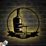 Beer Bar Metal Sign Stylish Bourbon Cigar 1