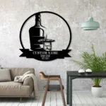 Beer Bar Metal Sign Stylish Bourbon Cigar 1