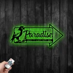 Beer Bar Metal Sign Welcome Paradise 1
