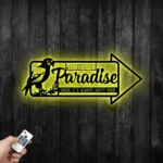 Beer Bar Metal Sign Welcome Paradise 1