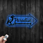 Beer Bar Metal Sign Welcome Paradise 1