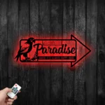 Beer Bar Metal Sign Welcome Paradise 1