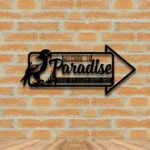 Beer Bar Metal Sign Welcome Paradise 1