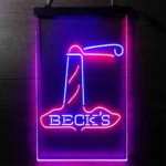 Beer Bar Neon Sign Beck Lighthouse Island 1