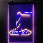 Beer Bar Neon Sign Beck Lighthouse Island 1