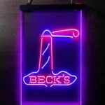 Beer Bar Neon Sign Beck Lighthouse Island 1