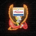 Beer Bar Neon Sign Bespoke Hamm8217s Logo Custom American Eagle 1