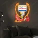 Beer Bar Neon Sign Bespoke Hamm8217s Logo Custom American Eagle 1