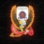 Beer Bar Neon Sign Bespoke Stroh8217s Logo Custom American Eagle 1