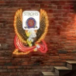 Beer Bar Neon Sign Bespoke Stroh8217s Logo Custom American Eagle 1