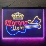 Beer Bar Neon Sign Coronas Light Guitar Cowboy Hat 3 Color 1