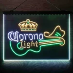 Beer Bar Neon Sign Coronas Light Guitar Cowboy Hat 3 Color 1