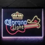 Beer Bar Neon Sign Coronas Light Guitar Cowboy Hat 3 Color 1