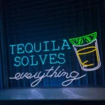 Beer Bar Neon Sign Custom Tequila Solve Everything Led 1