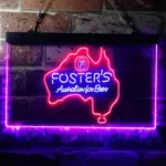 Beer Bar Neon Sign Foster Australian Map 1